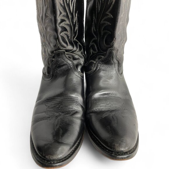 Laredo Black Leather Western Cowboy Cowgirl Boots Women's 10 M - Picture 4 of 10